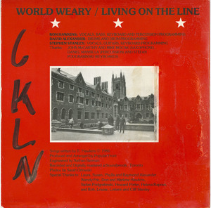 45 popular front   world weary bw living on the line back