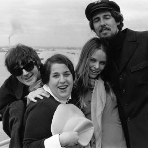 The mamas and the papas arrive at southampton england from l to r canadian born denny doherty mama cass elliot 1941   1974 michelle phillips and john phillips 1935   2001 photo by wood getty images