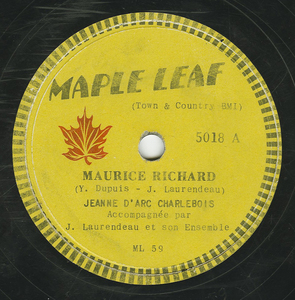 78 jeane darc charlebois maurice richard label