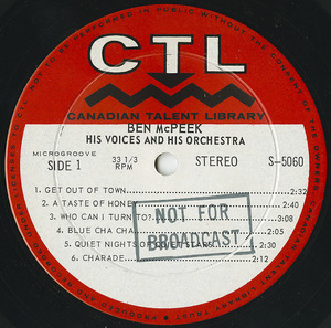 Ben mcpeek his voices and his orchestra label 01