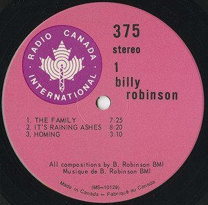 Billy robinson evolutions blend label 01