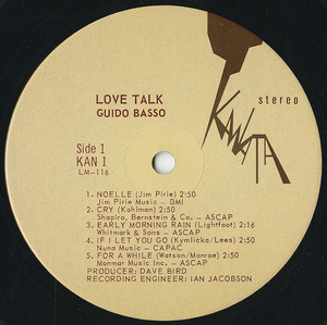 Guido basso love talk label 01