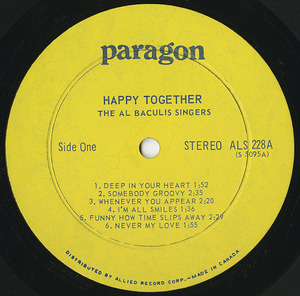 Al baculis singers happy together %28ctl paragon%29 label 01