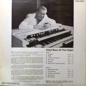 Burry  lloyd  at the organ back