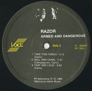 Razor   armed and dangerous label 02