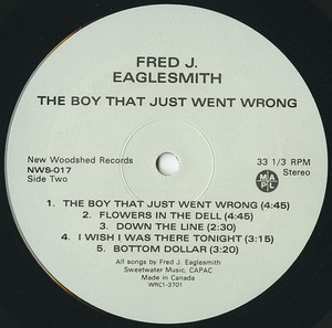 Fred eaglesmith the boy that just went wrong label 02