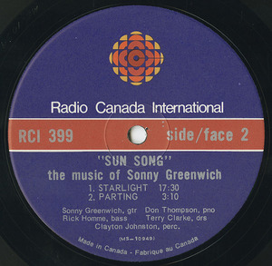 Sonny greenwich sun song label 02