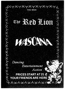 Wascana 7 at red lion advert 1972