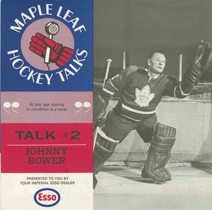 Maple leaf hockey talks  2   johnny bower front