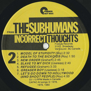 Subhumans incorrect thoughts label 02