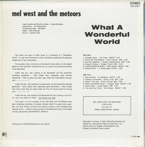 Mel west   the meteors lp back