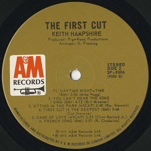 Keith hampshire the first cut label 02