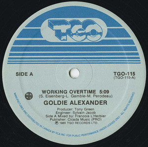 Goldie alexander working overtime label 01