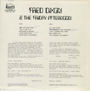 Fred dixon   the friday afternoon   st back