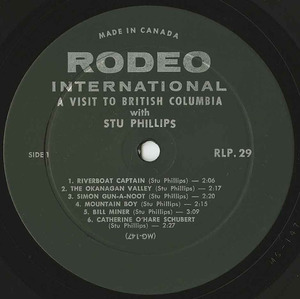 Stu phillips a visit to british columbia label 01
