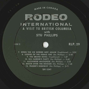 Stu phillips a visit to british columbia label 02
