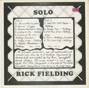 Rick fielding solo back