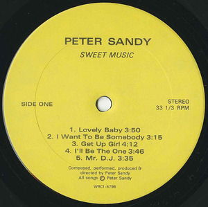 Peter sandy sweet music label 01