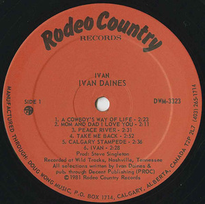 Ivan daines calgary stampede label 01
