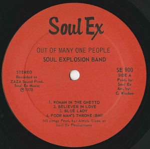 Soul explosion band   out of many one people label 01