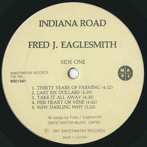 Fred eaglesmith indiana road label 01