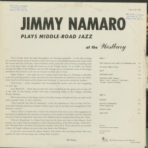 Jimmy namarro plays middle road jazz at the westbury back