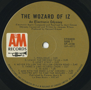 Mort garson the wozard of iz label 01