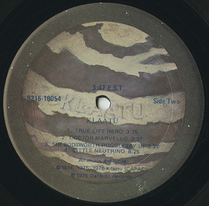 Klaatu   3 47 est label 01