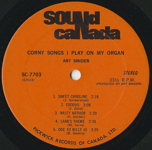 Art snider corny songs label 02