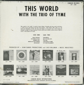 Trio of time   this world back