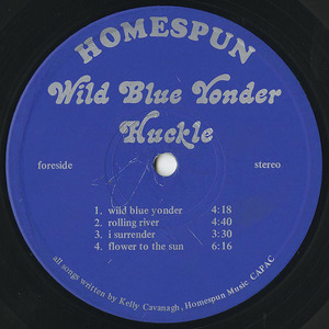Huckle wild blue yonder label 01
