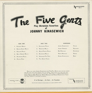 The five gents play ukrainian favorites of johnny kinasewich back