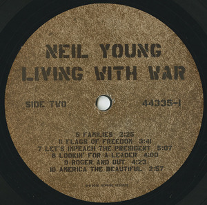 Neil young   living with war label 02