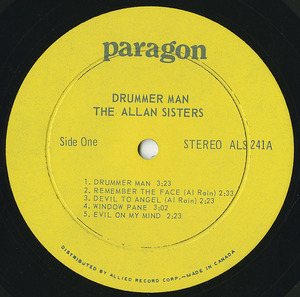 Allan sisters   drummer man label 01