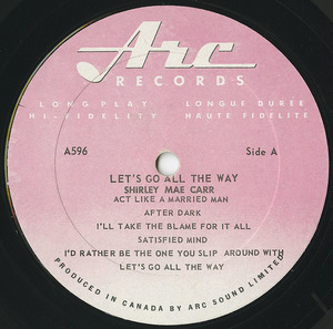 Shirley mae carr   let's go all the way label 01