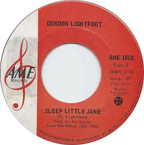 Gordon lightfoot sleep little jane ame