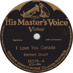 Herbert stuart i love you canada his masters voice victor 78