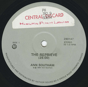 Ann southam the reprieve label 01