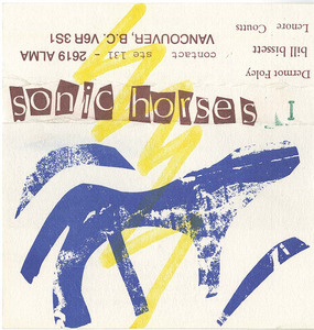 Cassette bill bissett sonic horses front