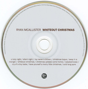 Cd ryan mcallister   whiteout christmas cd