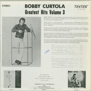 Bobby curtola magic greatest hits volume 3 back