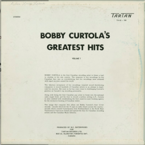 Bobby curtola magic greatest hits back