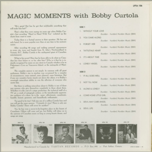 Bobby curtola magic moments back