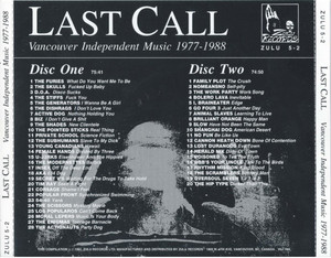 Compilation   last call  vancouver independent music 1977 1988 %282%29