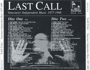 Compilation   last call  vancouver independent music 1977 1988 %2828%29