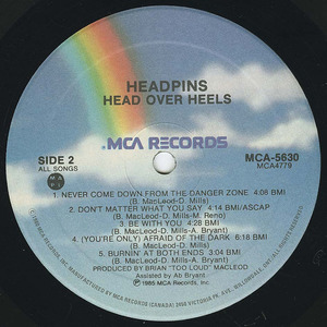 Headpins head over heals label 02