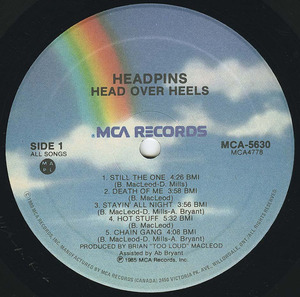 Headpins head over heals label 01