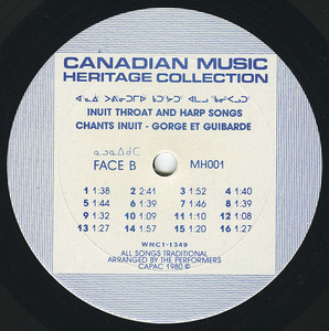 Va inuit throat   harp songs label 02