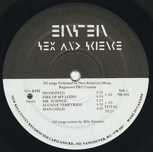Einstein   sex and science label 01