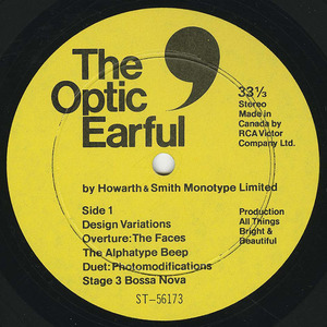 Howarth   smith monotype limited   the optic earful label 01